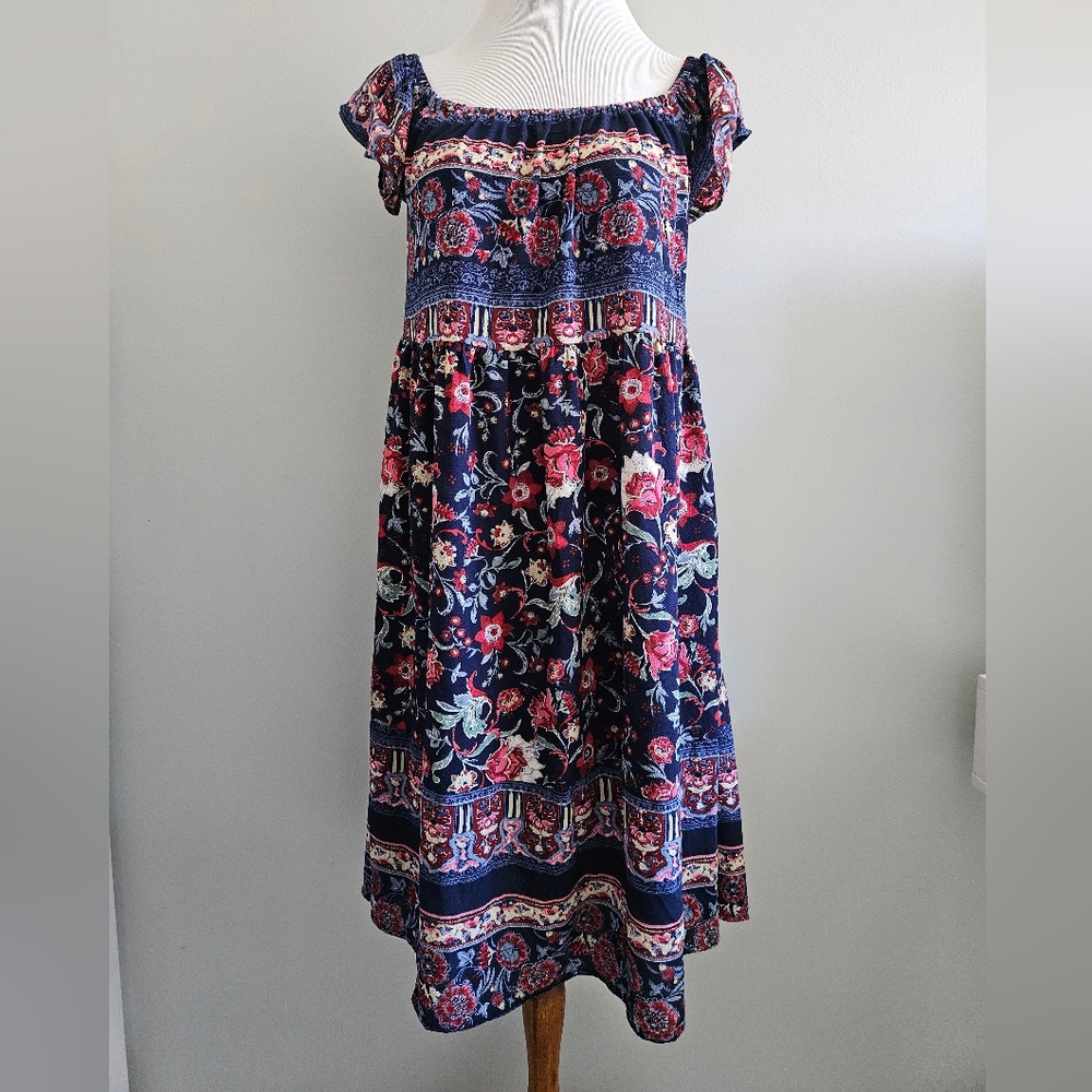 Knox Rose | Floral Navy Dress
